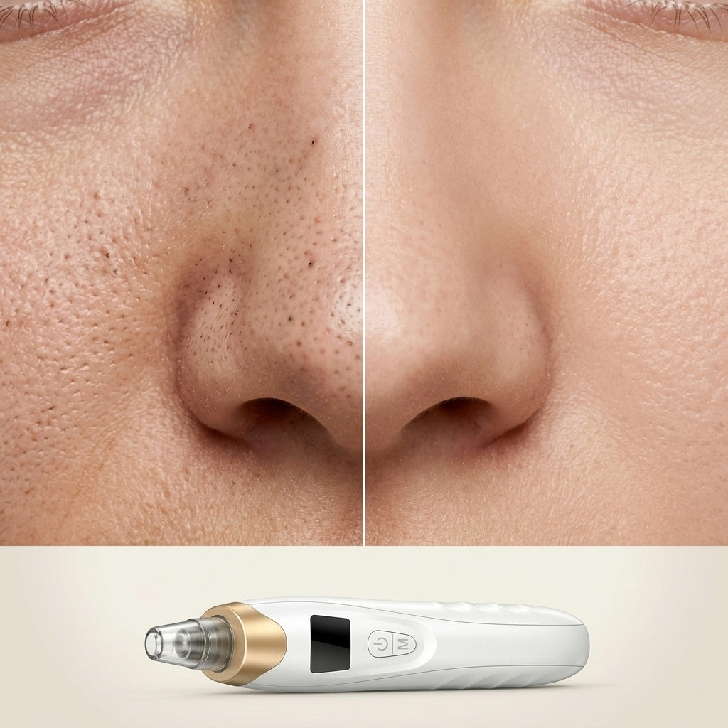 Removedor de Puntos Negros Recargable – Limpieza Facial Profunda con 5 Cabezales